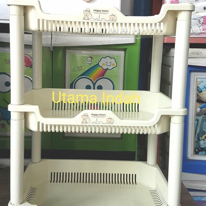 RAK serbaguna / rak plastik 3 susun premium - Putih