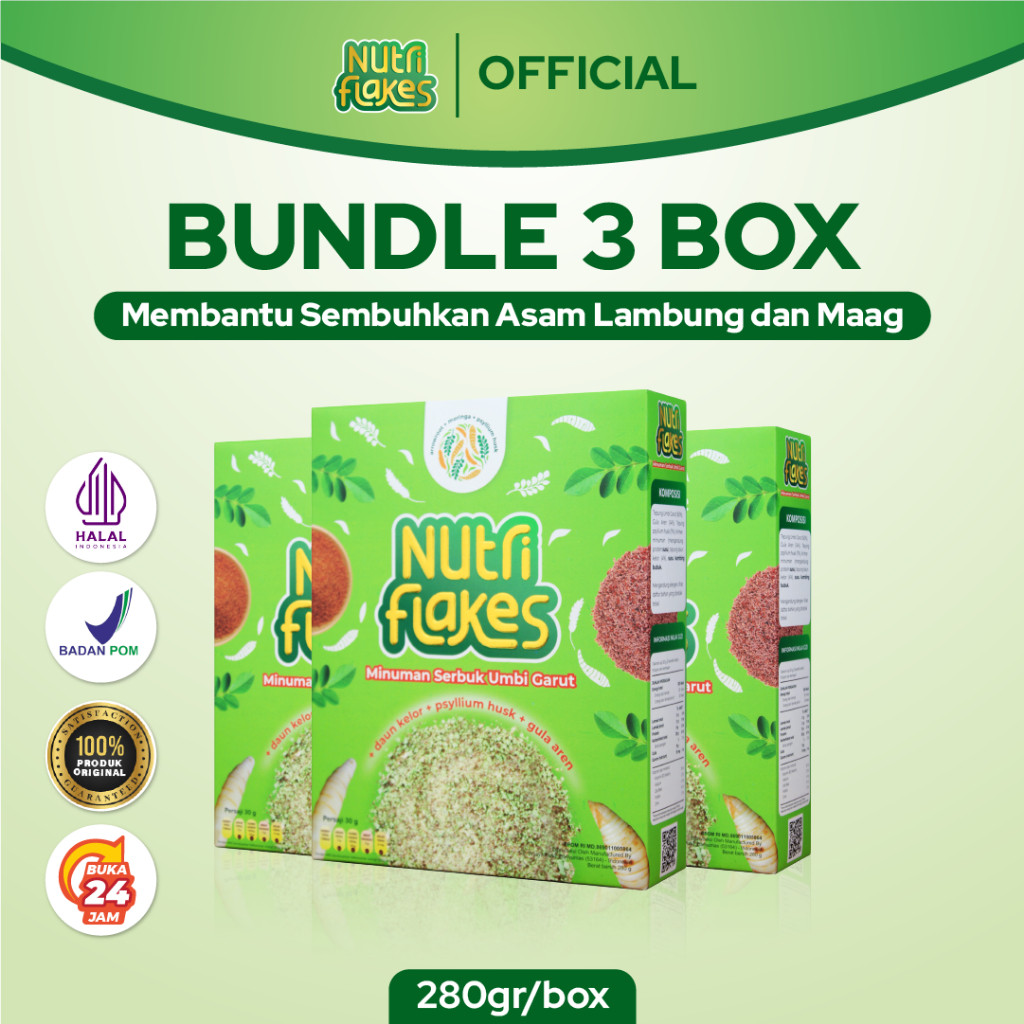 

Nutriflakes Sereal Atasi Maag Gerd Original 3 Box