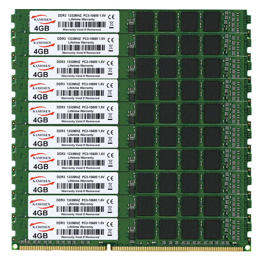 KAMOSEN DDR3 RAM 4GB  1333MHz 1600MHz brand new low voltage 1.5V PC3-12800U desktop memory DIMM 240-
