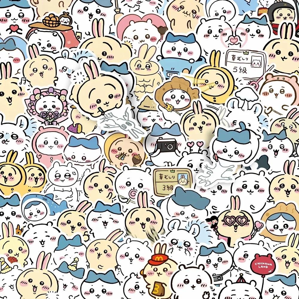 

100PCS Non-repeating Cartoon Chiikawa Stickers Cute Decals DIY for Water Cup Skateboard Kawaii Kids Toys Sticker Decoration