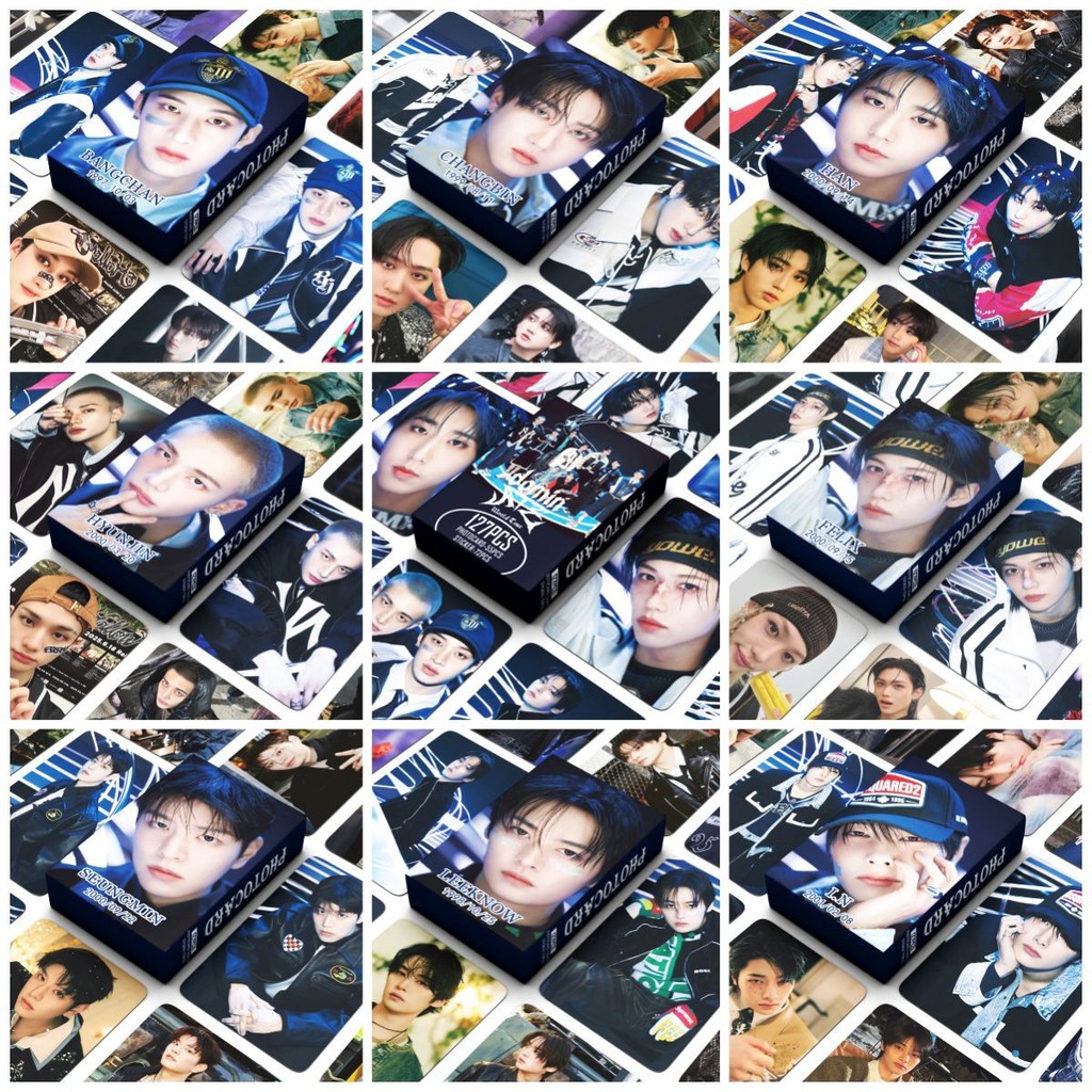 

New 55+72Pcs/Set Kpop Concert Domin ATE Card Stickers Felix HyunJin BangChan Photo Print Pictures Photocard Fans Collection Gift
