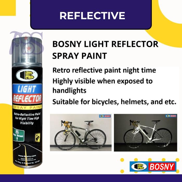 ✔Termurah Light Reflector Spray Paint BOSNY / Cat semprot Reflektif Terlaris