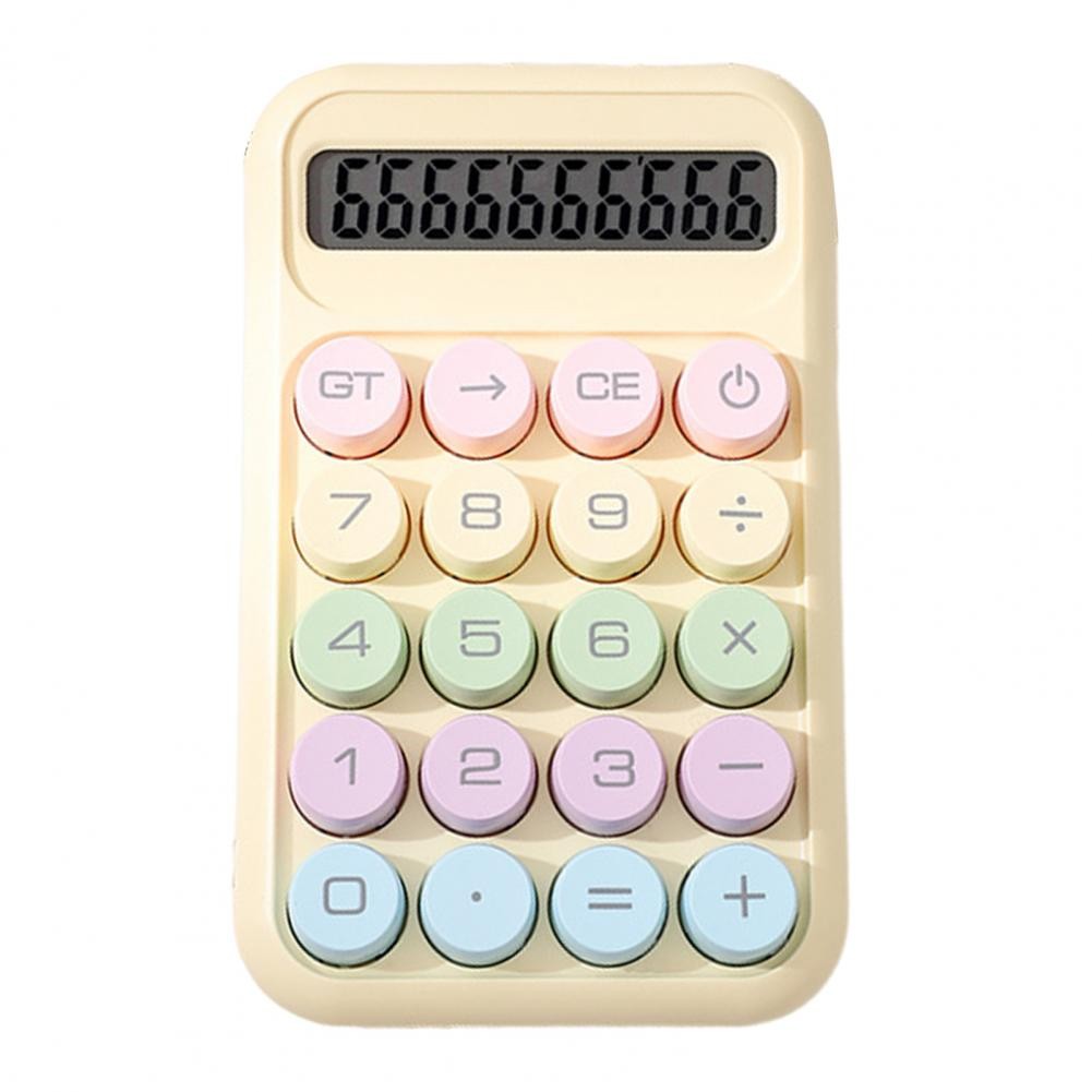 

10 Digits Scientific Calculator Cute Button 15-Degree Tilt LCD Display Portable Student Calculator Office Supplies
