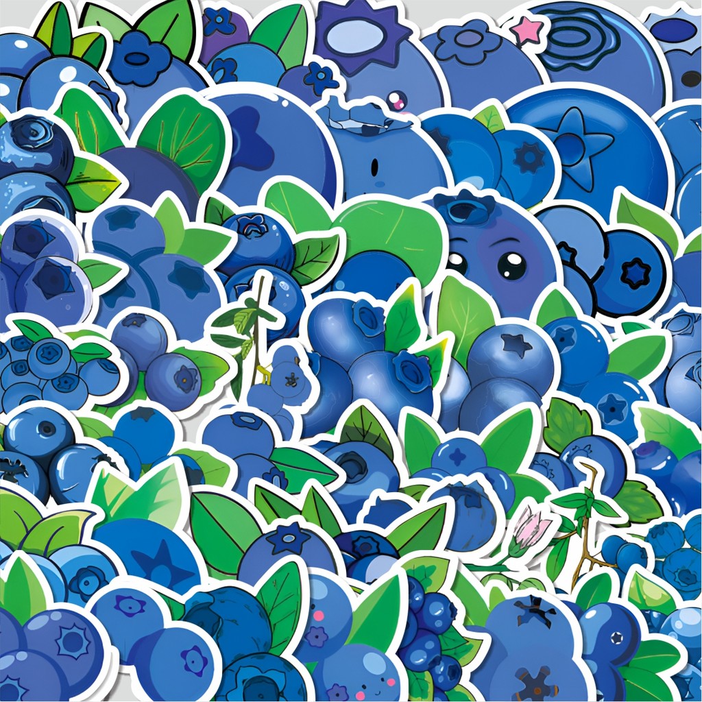 

Stiker Cutting Pack Stiker Cute Blueberry Isi 100Pcs Series Aesthetic Lucu Keren Untuk Koper Bahan Vynil