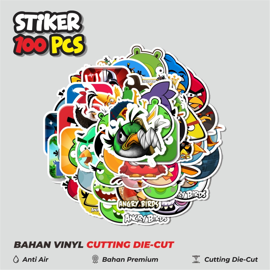 

Terbaru! 50 pcs Stiker Game Series Angry Birds Mobile Character Mix 3 Dekorasi Lucu Kreatif untuk Notebook, Skateboard, HP