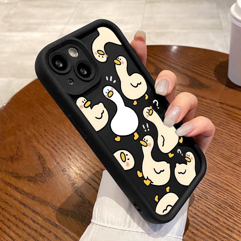 Case For Oppo Reno5 4G 5G Reno3 Reno4 F Reno4 Lite Reno5 F K Z Reno6 Silicon Lens Prtector Cute Duck