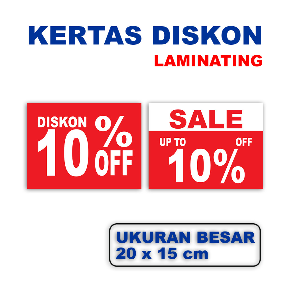 

0128 KERTAS DISKON HARGA LAMINATING CUSTOM NOMINAL DISKON