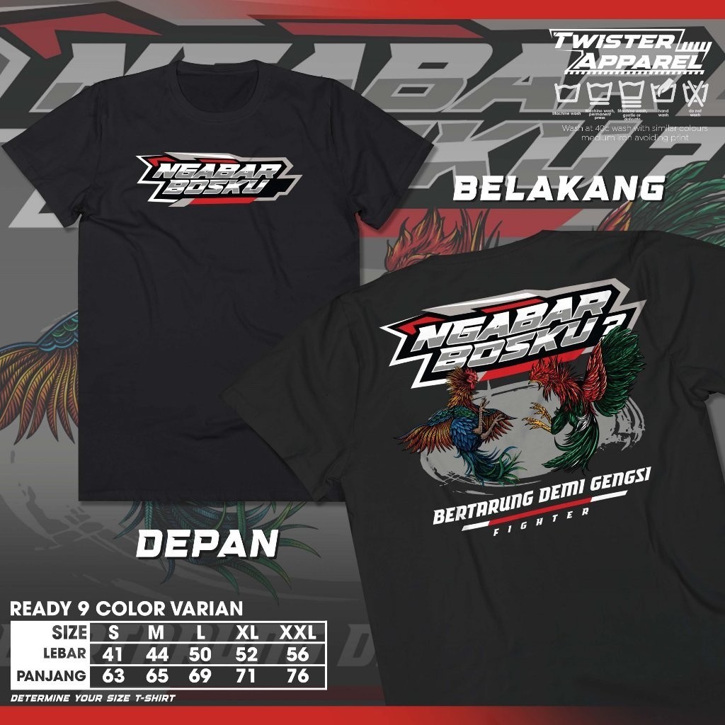 Kaos Petarung Ayam Fighter Ngabar Bosku Bertarung Demi Gengsi Baju Komunitas Ayam Bangkok