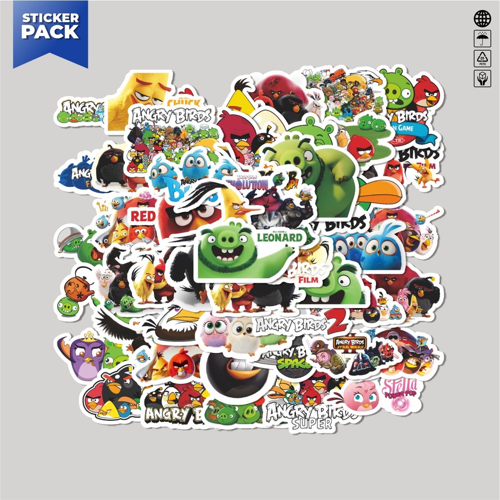 

[100PCS]Stiker Pack Stiker Game Series Angry Birds Mobile Character Mix 1 Aesthetic Vinyl Anti Air Dekorasi Sticker Laptop Buku Journal Koper Helm Casing HP Gitar Helm Skateboard