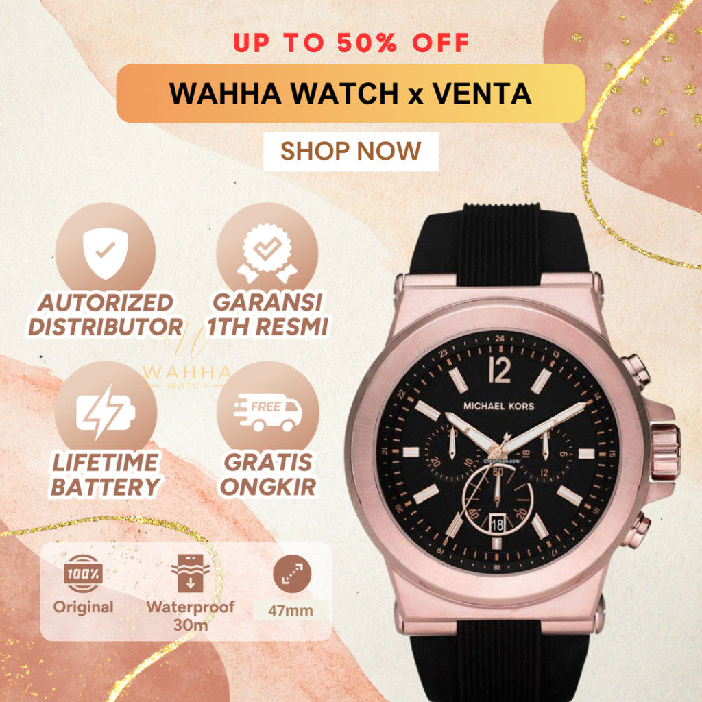 [ORIGINAL]-[COD] ✅ Jam Tangan  MK 8184 Original  Pria  I [BERGARANSI]