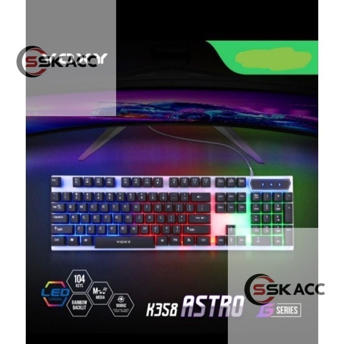 Keyboard USB Gaming Voxy Astro K358 / Keyboard USB Gaming RGB -KOMPUTER