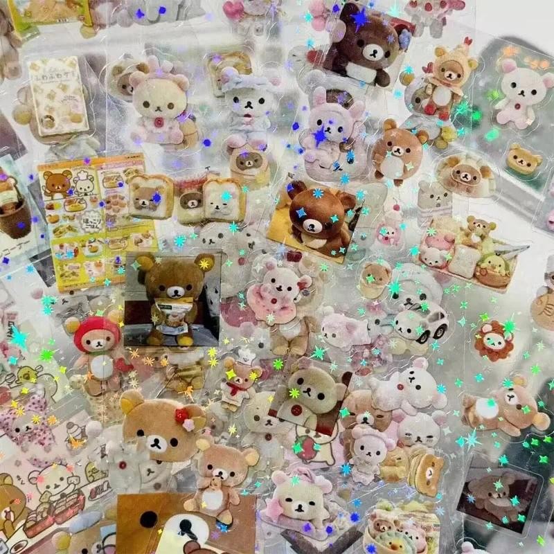 

Kawaii Cartoon Rilakkuma Stickers Desktop Notebook Decoration Hand Account Stickers Student Creative Birthday Christmas Gifts
