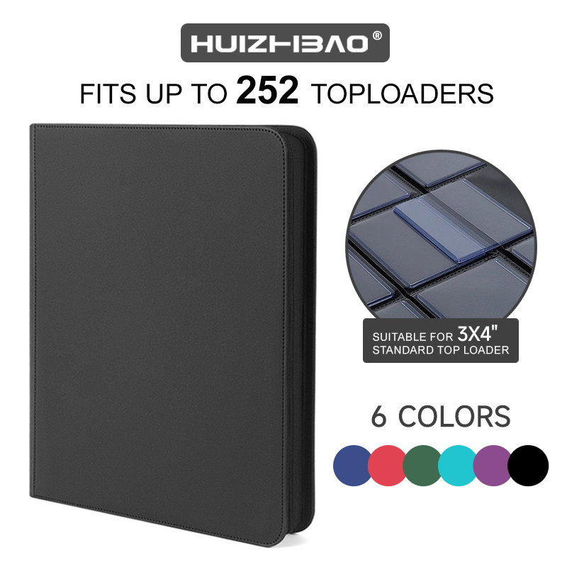 

9 Pocket Toploader Binder for 3 x 4'' Top Loader, Double-sided Card Display, Toploader Card Binder Storage Carry