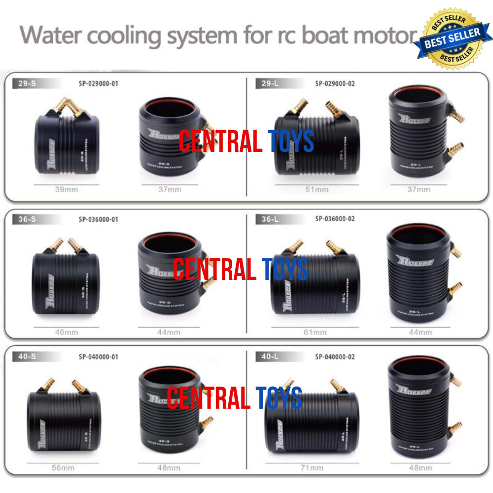 surpass hobby rocket rc water cooling jacket cover 40-L untuk motor brushless 4092 rc boat SP-040000