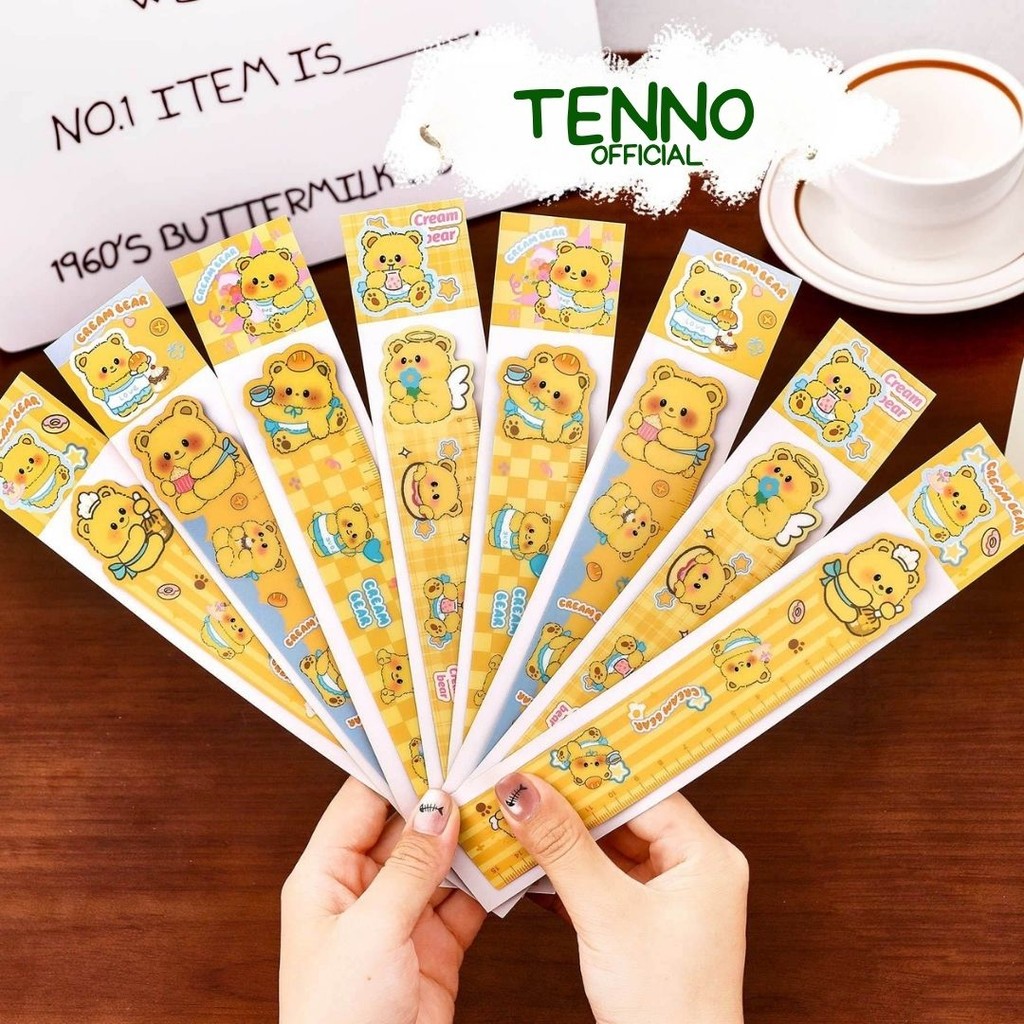 

TENNO Penggaris Fleksibel Lucu Anak 15cm | Ruler Kartun Bear Aman dan Lentur