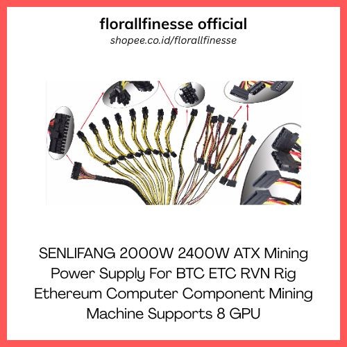 SENLIFANG 2000W 2400W ATX Mining Power Supply For BTC ETC RVN Rig Ethereum Computer Component Mining