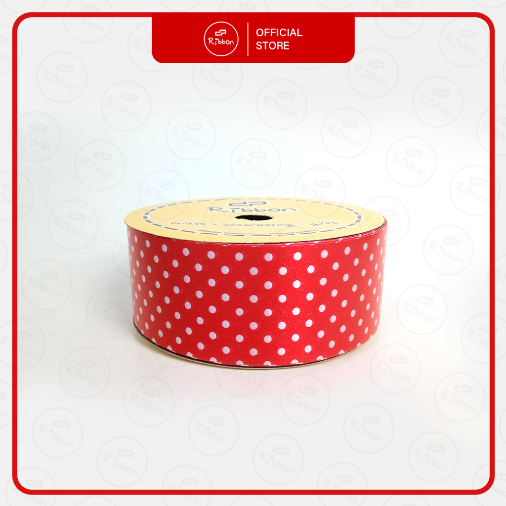 

1 Roll Pita Kado 4cm Polkadot 1.5" Jepang Ribbon Kertas Plastik Dekorasi