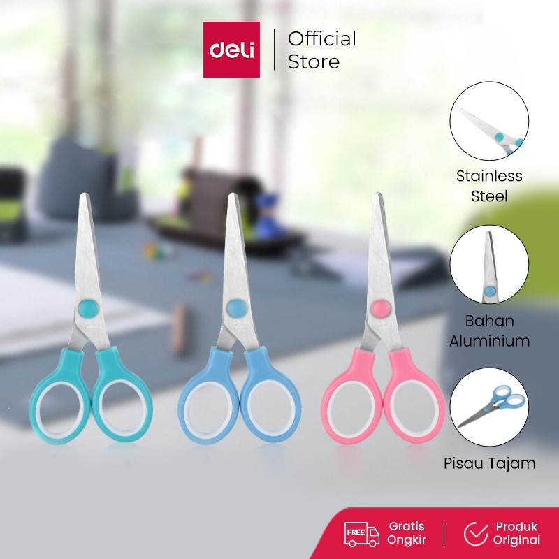 

Deli Scissors / Gunting Kertas Stainless Steel Pegangan Nyaman 6007