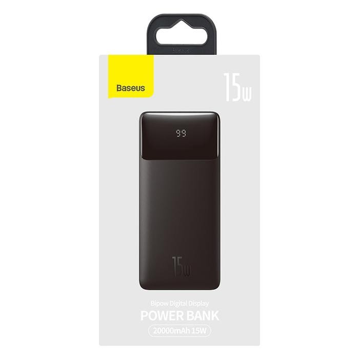 TERBARU Powerbank Baseus 10000mAh 20W / Baseus Bipow Digital Display / Powerbank 20W - 15W 20k Hitam