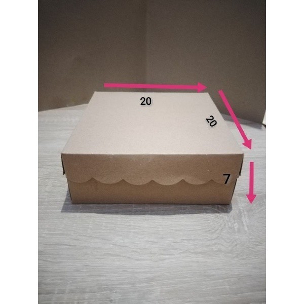 

DUS NASI KOTAK R10K (20X20X7) BOX KRAFT COKLAT MURAH Isi 100 pcs