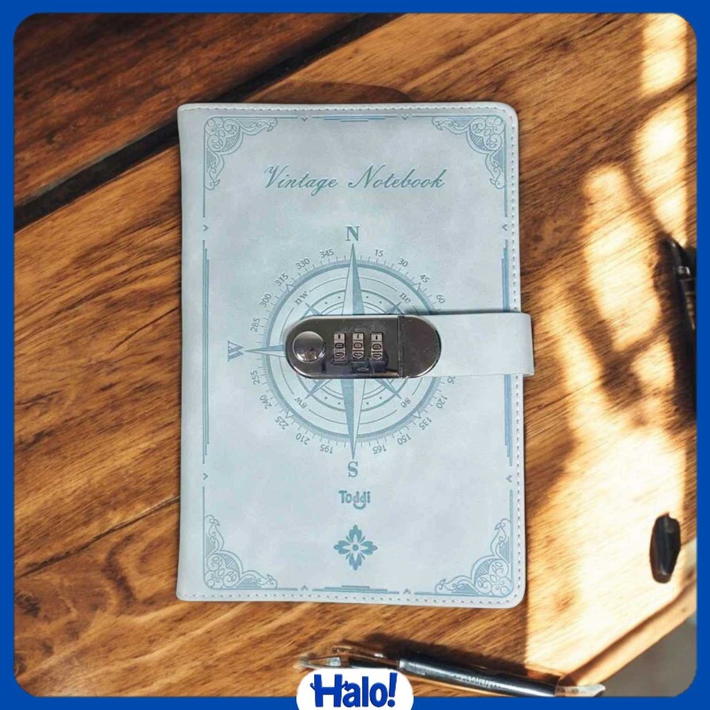 

Toddi Buku Jurnal Leather Diary 200 Halaman Grid A5 with Lock - TD22