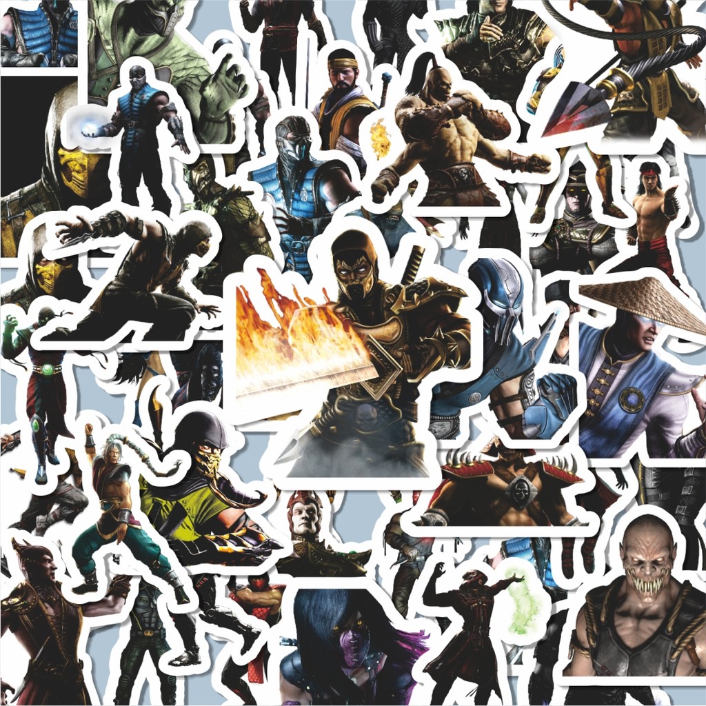 

100PCS Lucu Stiker Video Game Series Mortal Kombat Character Mix 3 Stiker Aesthetic Stiker Anti Air Stikers Berperekat Waterproof sticker decal buat Motor Helm Buku Journal Koper Casing HP Laptop Botol Minum Hadiah anak