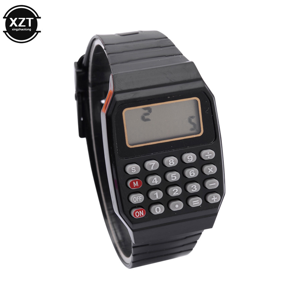

Children's Electronic Calculator Watch Micro Calculator Silicone Date Multi-function Watch Mini Calculator Portable Watch
