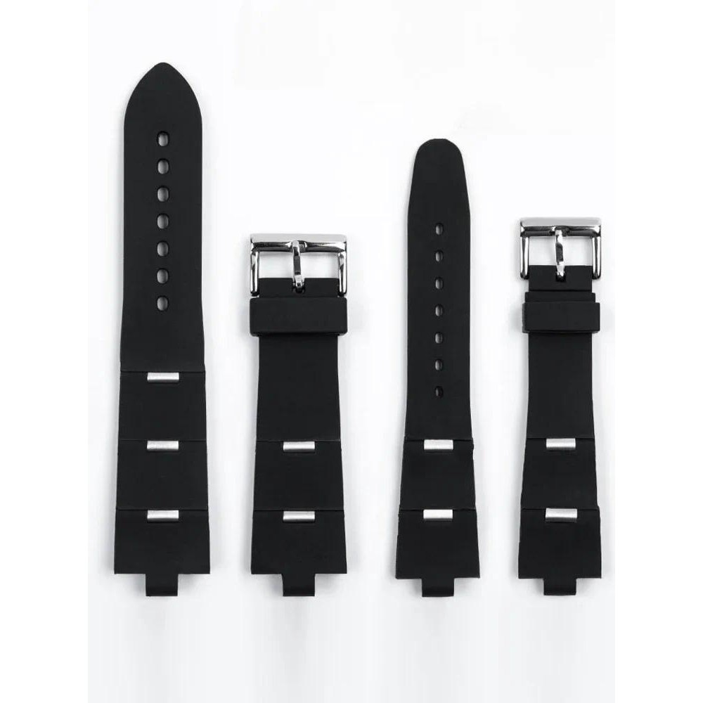 Silicone Watch Strap for Bvlgari Raised Mouth Black Silicone Watch Bracelet Men's Women's Accessorie