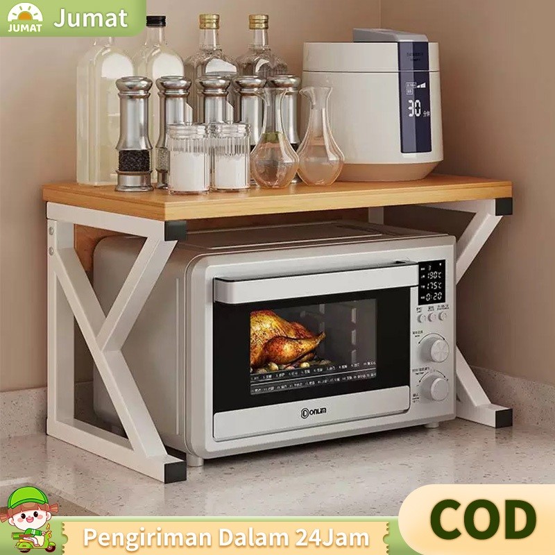 

COD Microwave Rak Rak Susun Rak Penyimpanan Serbaguna Oven Rak Rak Panci Rak Perlengkapan