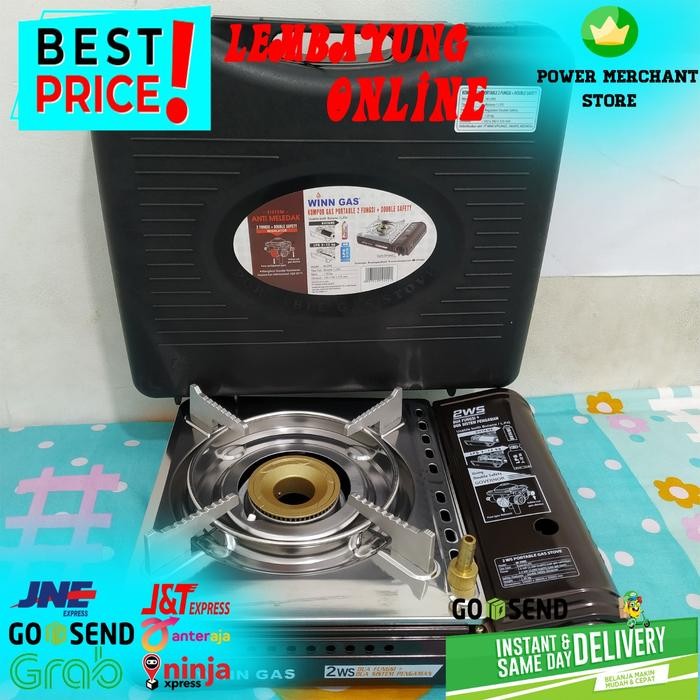 Micchele.off25 | WINN GAS W-2WS Kompor Gas Portable 2in1 Double Safety - Cokelat