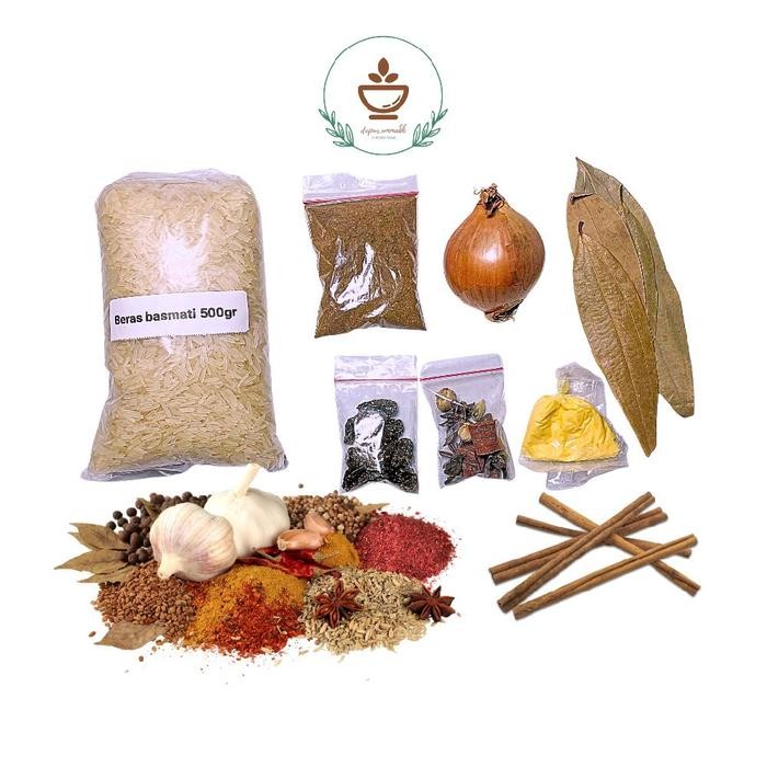 

[Best Seller]Promo Bumbu kebuli gurih instan plus beras basmati 500gr dan gratis rempah komplit Manis - B. kebuli, beras basmati 500gr, paketan+bombay+kismis