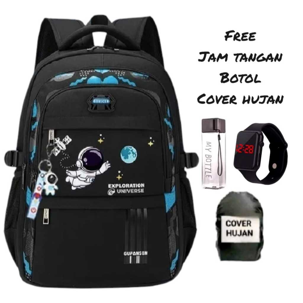 GONDANGSTORE Tas Ransel Sekolah Anak Cowok SD SMP SMA Kekinian/ Tas Anak Laki Laki Viral/ Tas Gambar