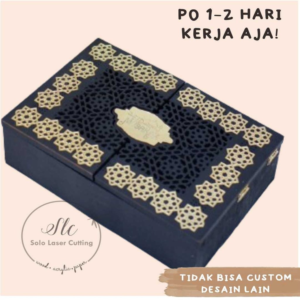 Box Custom Kayu Lebaran / Box Hampers lebaran / Kotak Kayu Lebaran engsel/ Gift Box /Hampers Lebaran