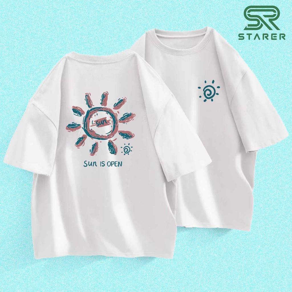 Pabrik kaos kustom  STARER Kaos Oversize Pria Wanita T-Shirt Unisex Distro Lengan Pendek Baju Basic 