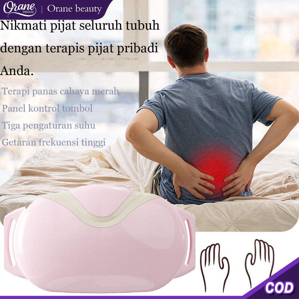 Oranebeauty Sabuk pijat perut  Pijat getar Meredakan nyeri punggung bawah  Alat pijat punggung bawah