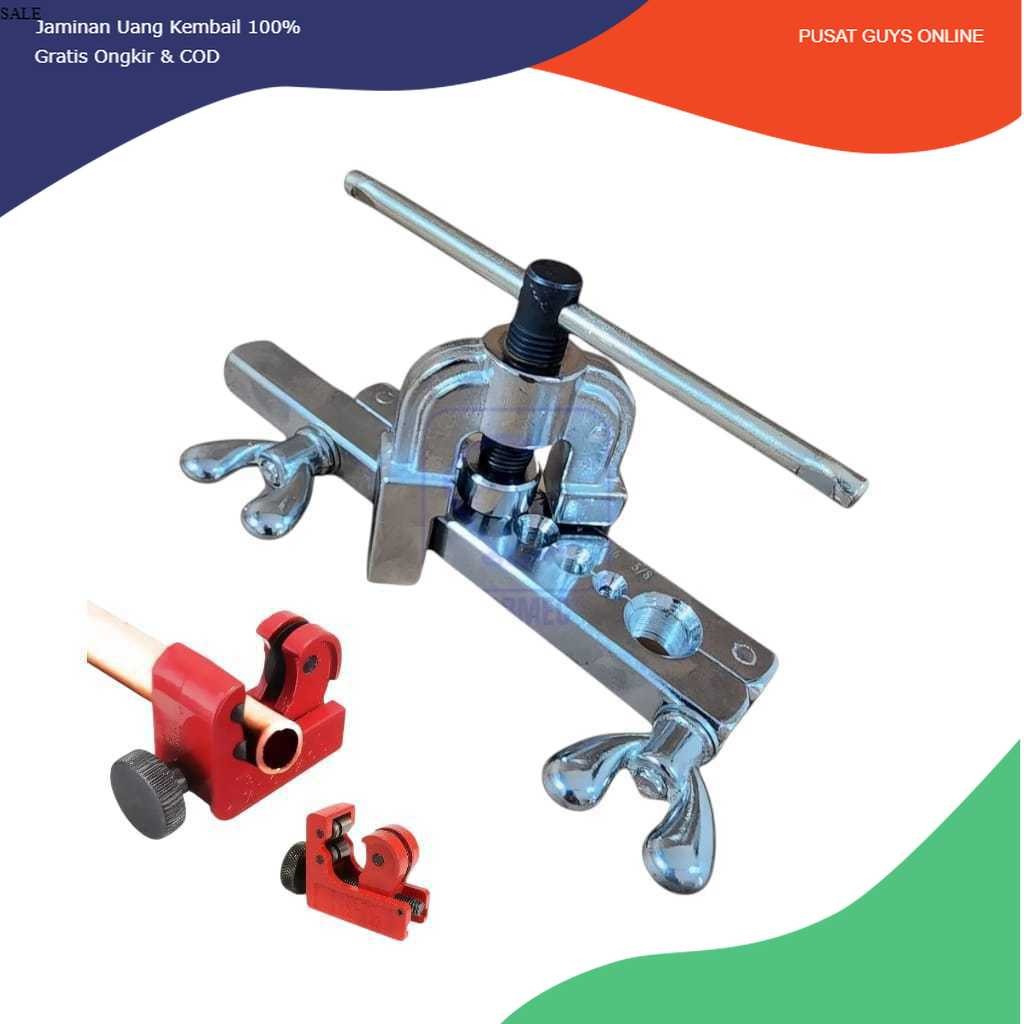 

PUSAT FLARING SINGLE CT 195 + CUTTER MINI TUBE CUTTER CT128 TOOL FLARING AC