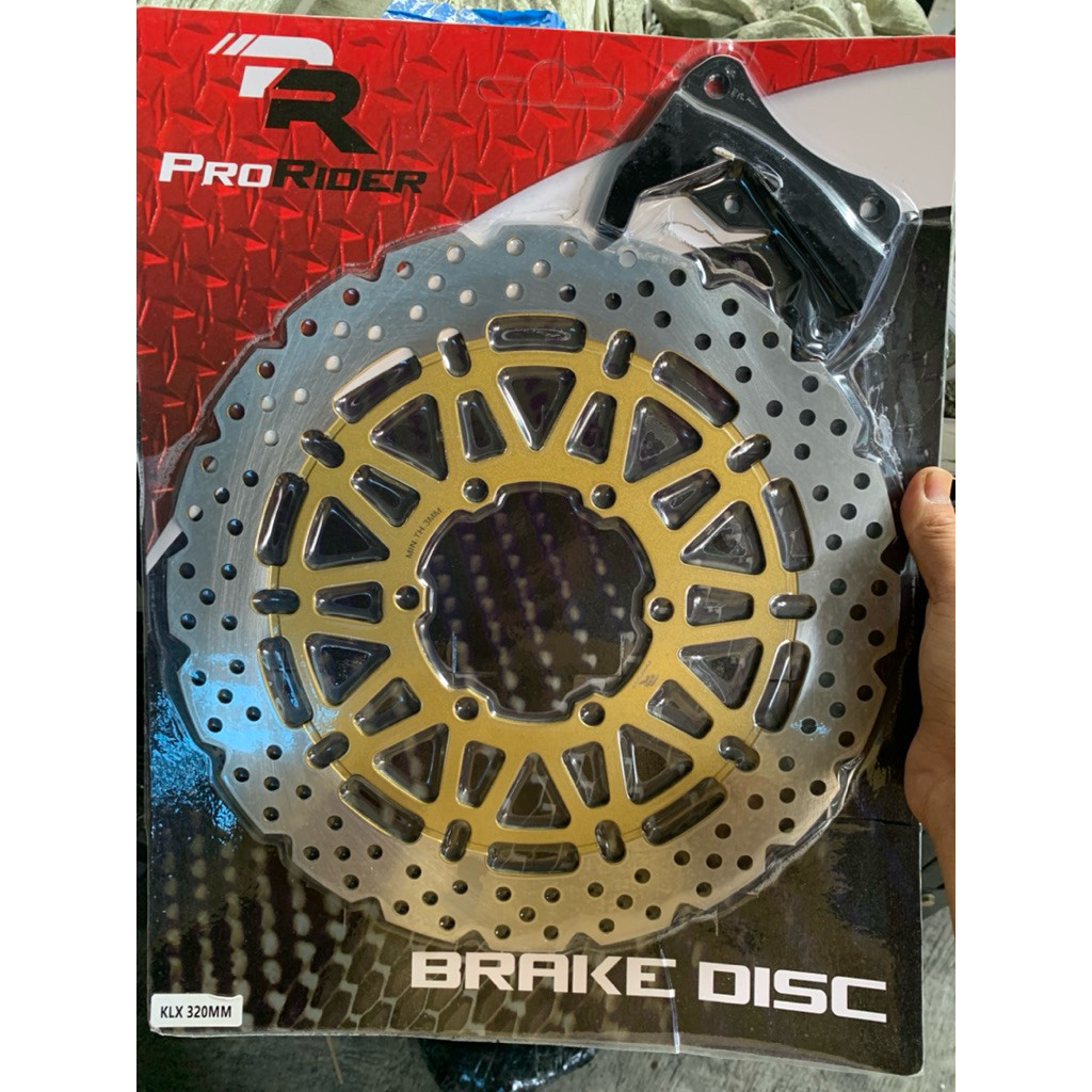 disk piringan cakram depan klx 150 ukuran besar 320 pnp plus breket / cakram depan klx 150 supermoto
