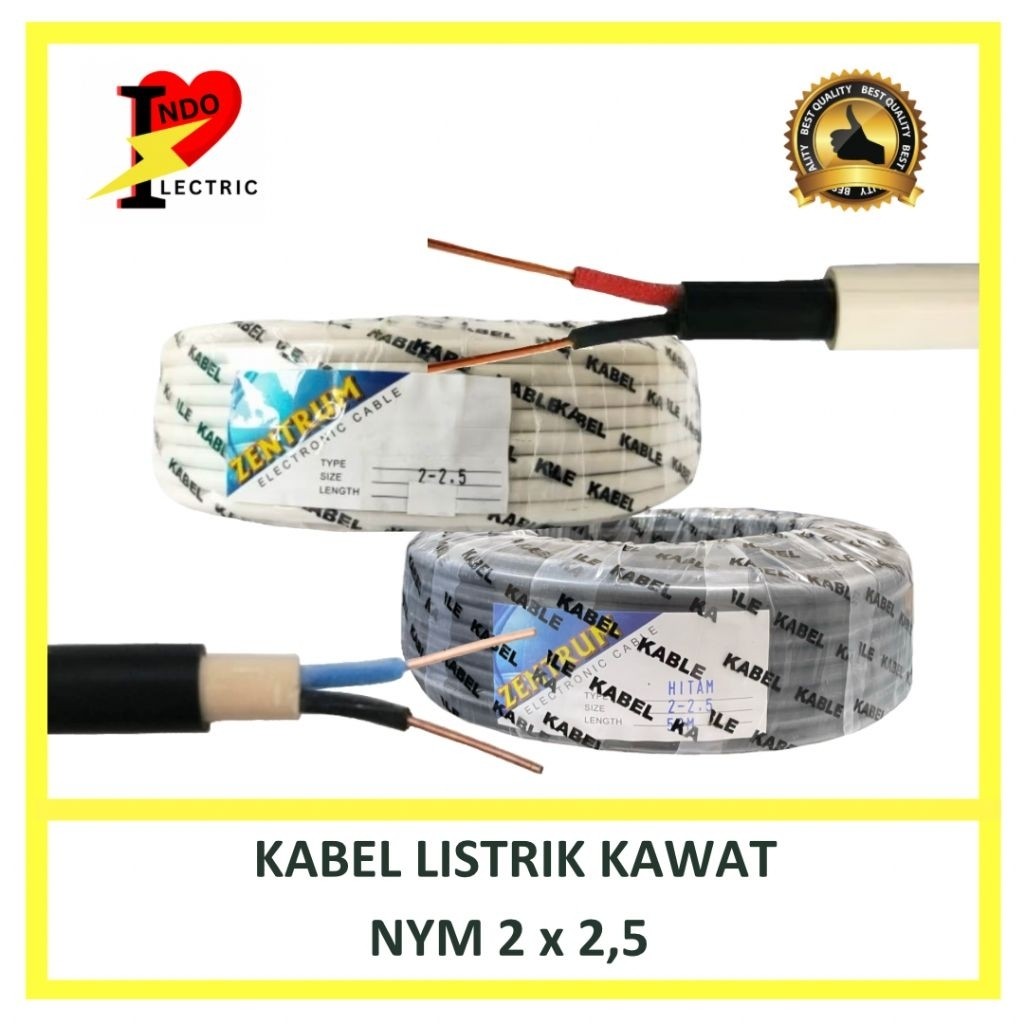 Kabel Listrik Kawat NYM 2 x 2.5 (50 Meter)