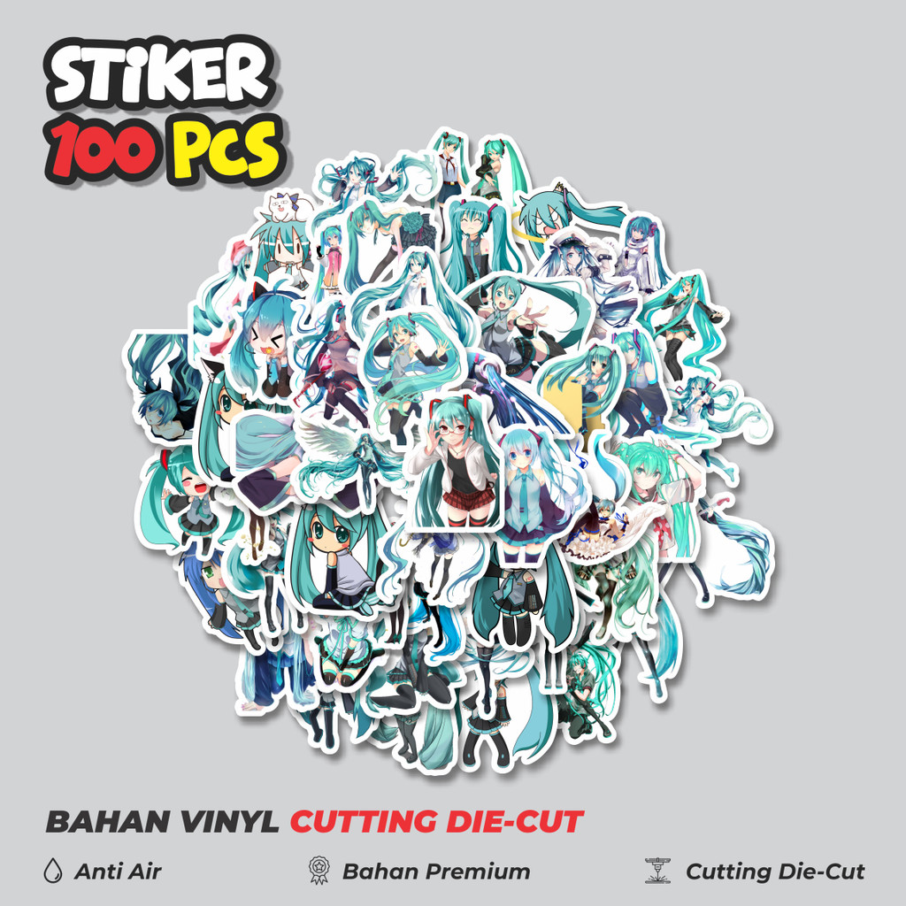 

Terbaru! 50 pcs Stiker Music Series Hatsune Miku Mix 5 Dekorasi Lucu Kreatif untuk Notebook, Skateboard, HP