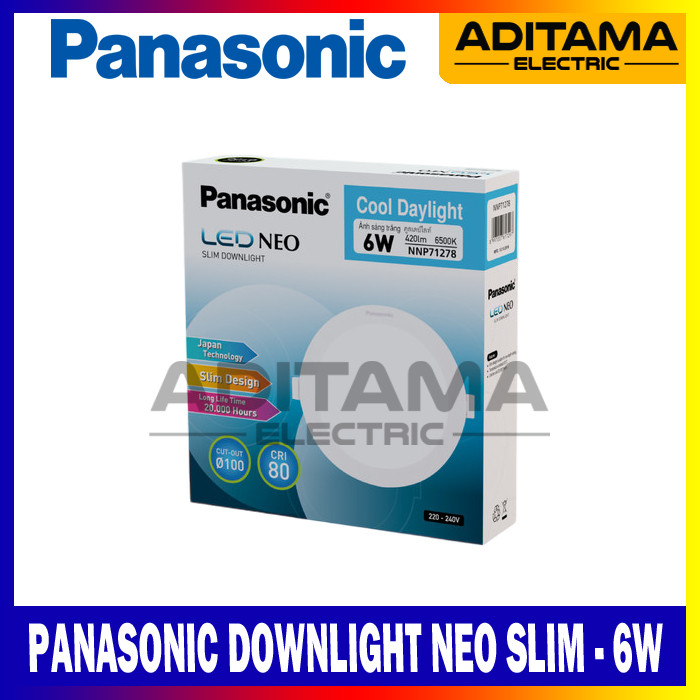 PANASONIC DOWNLIGHT LED NEO SLIM 6WATT 6W 6 WATT