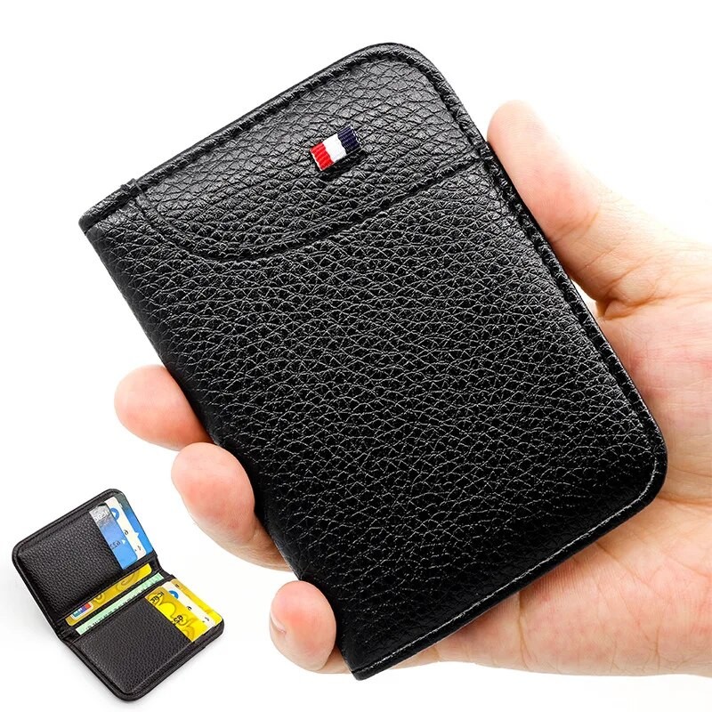 

Portable Super Slim Soft Wallet for Men PU Leather Mini ID Credit Card Wallet Purse Card Holders Wallet Thin Small Short Wallets