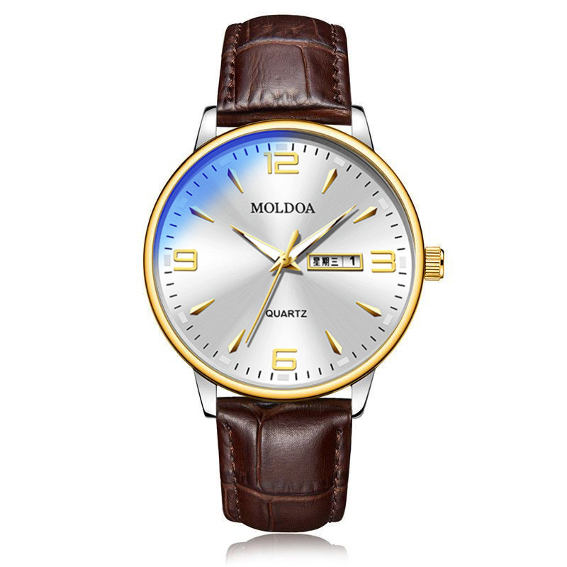 

Jam Tangan Pria Swiss Asli Tahan Air Kalender Bercahaya Versi Korea Jam Tangan Kuarsa Non-Mekanik Satu Bagian Dropshipping