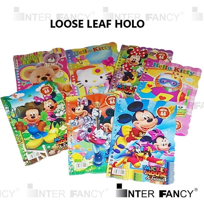 

Loose Leaf Isi Binder Kertas Binder Refill Binder A5 Fancy Cover Holo, gambar Mickey Mouse, Hello Kitty, Teddy Bear
