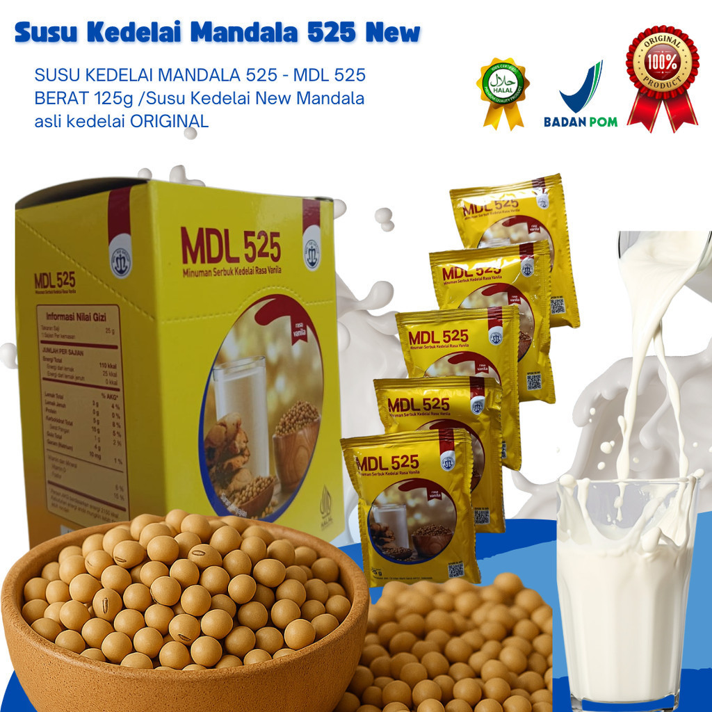 

Mandala 525 new minuman kacang original 125g – kemasan isi 5 set | serbuk tradisional sehat | menstabilkan gula darah & menjaga imunitas | terlaris cod