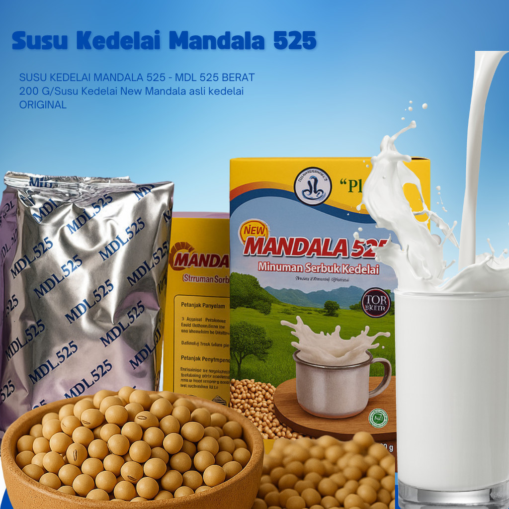 

Mandala 525 new minuman kacang original 125g – kemasan isi 5 set | serbuk tradisional sehat | jaga daya tahan tubuh & gizi harian | stabilkan gula darah | cod