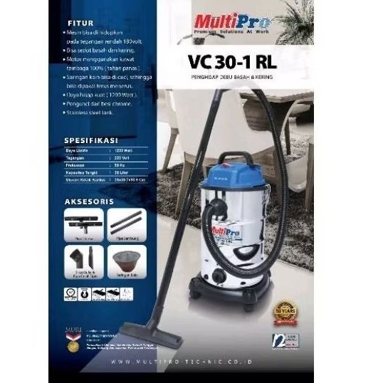 Vacuum Cleaner 30 Liter MULTIPRO