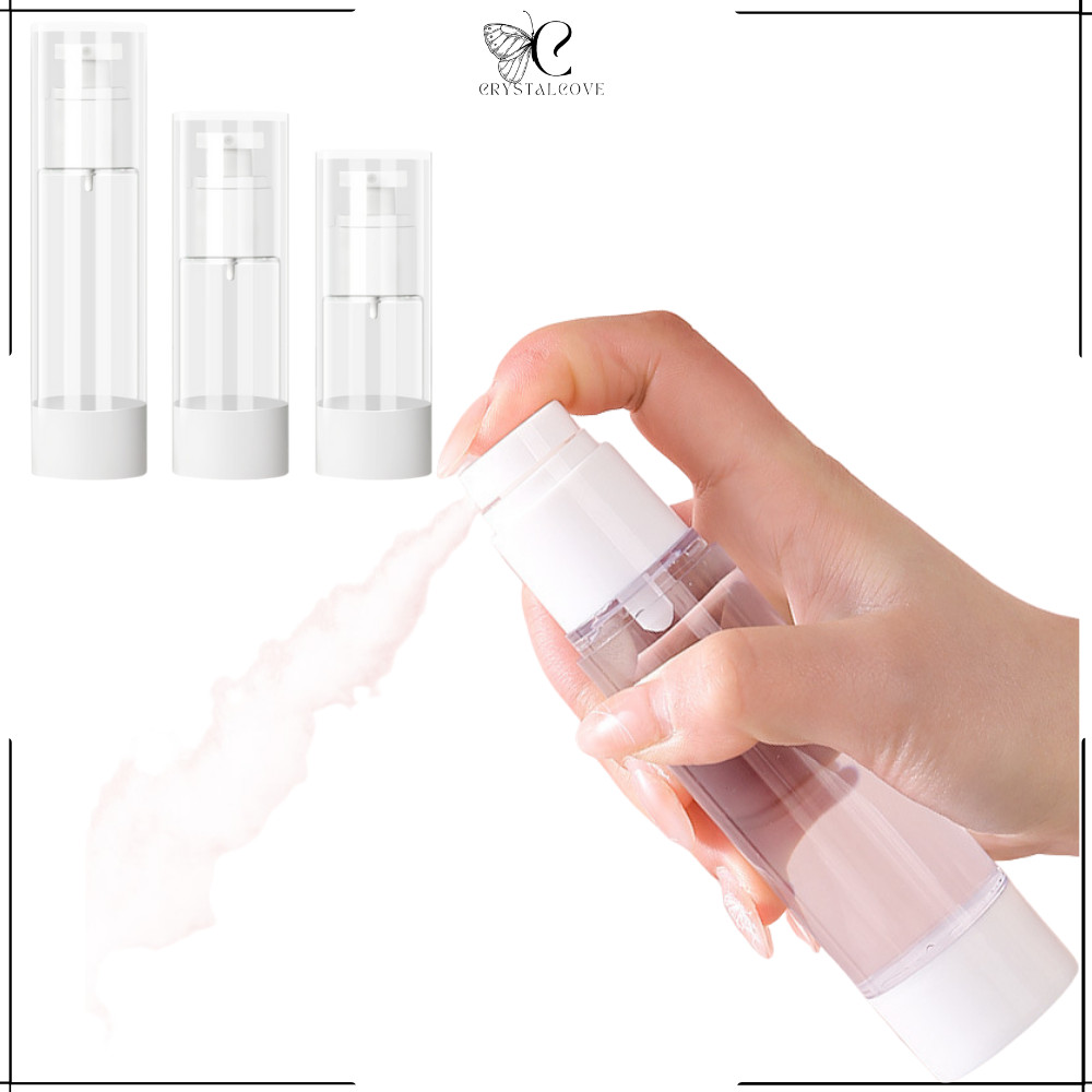 CC - BOTOL REFILL VACUUM TRAVEL 50ML BOTTLE PUMP LOTION AIRLESS 80ML SPRAY 100ML EKONOMIS