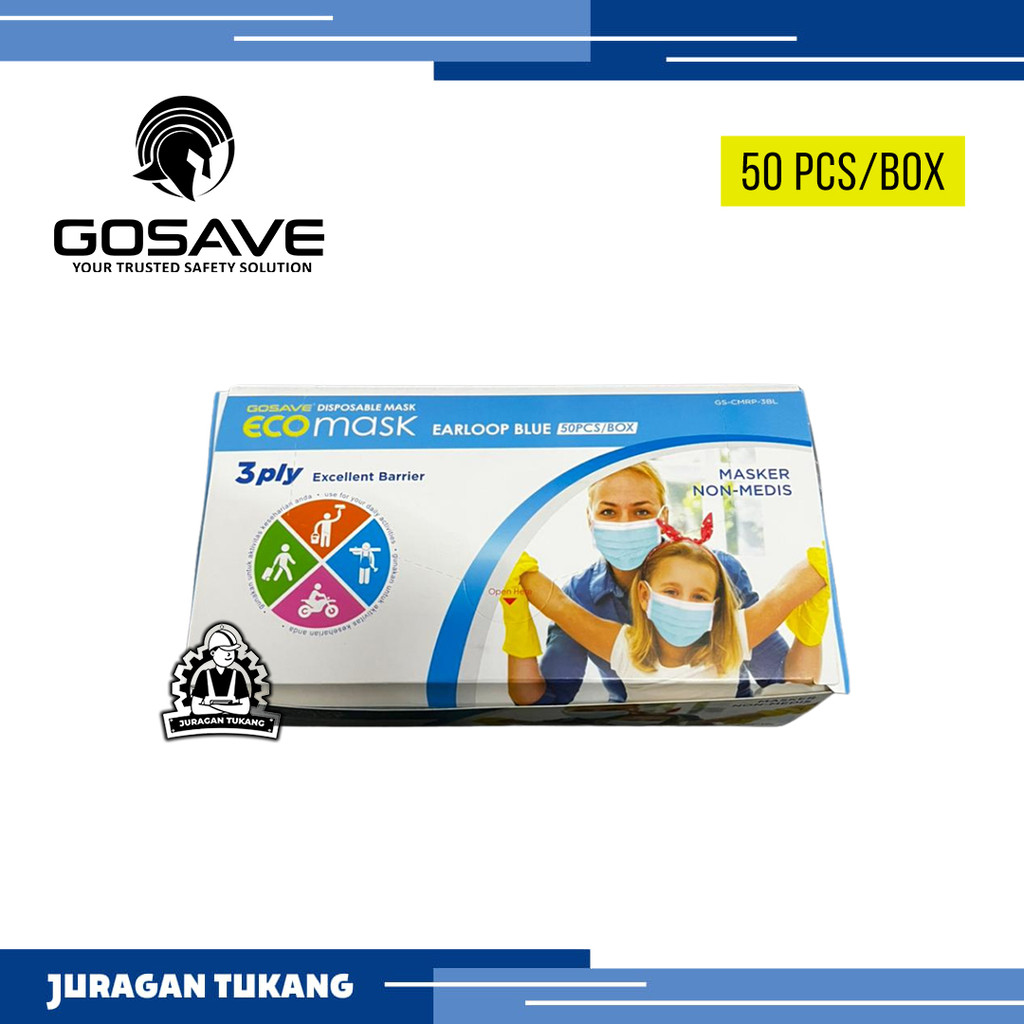 Masker Medis 3 Ply ECO Mask Disposable Mask Earloop