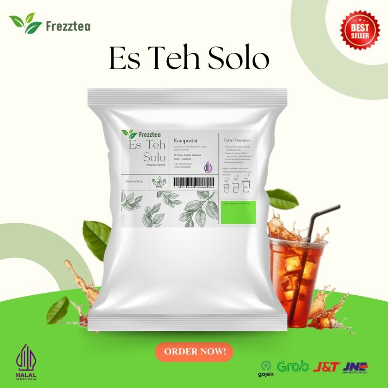 

FREZZTEA Bubuk Minuman Es Teh Solo 1kg / Powder Teh Solo / Bubuk Minuman teh kekinian dan termurah