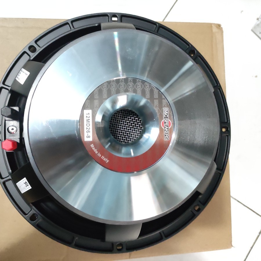Speaker 12 inch BNC B&C 12MD26 MD26 Grade A 12 inch Mid Low Daun Coating Tahan Air Voice Coil 3in